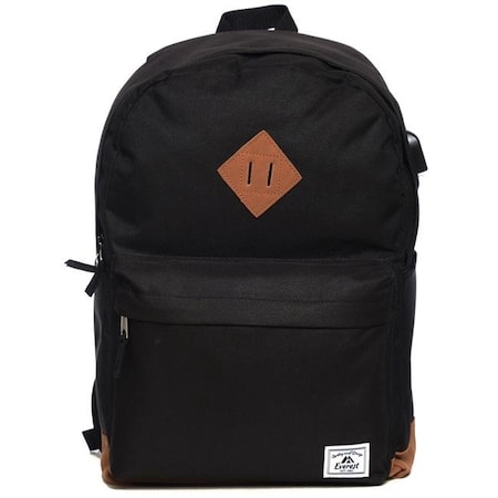 Everest Everest EB1000-BK Vintage Laptop Backpack; Black EB1000-BK